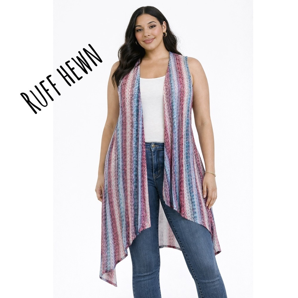 RUFF HEWN multicolor sleeveless cardigan…